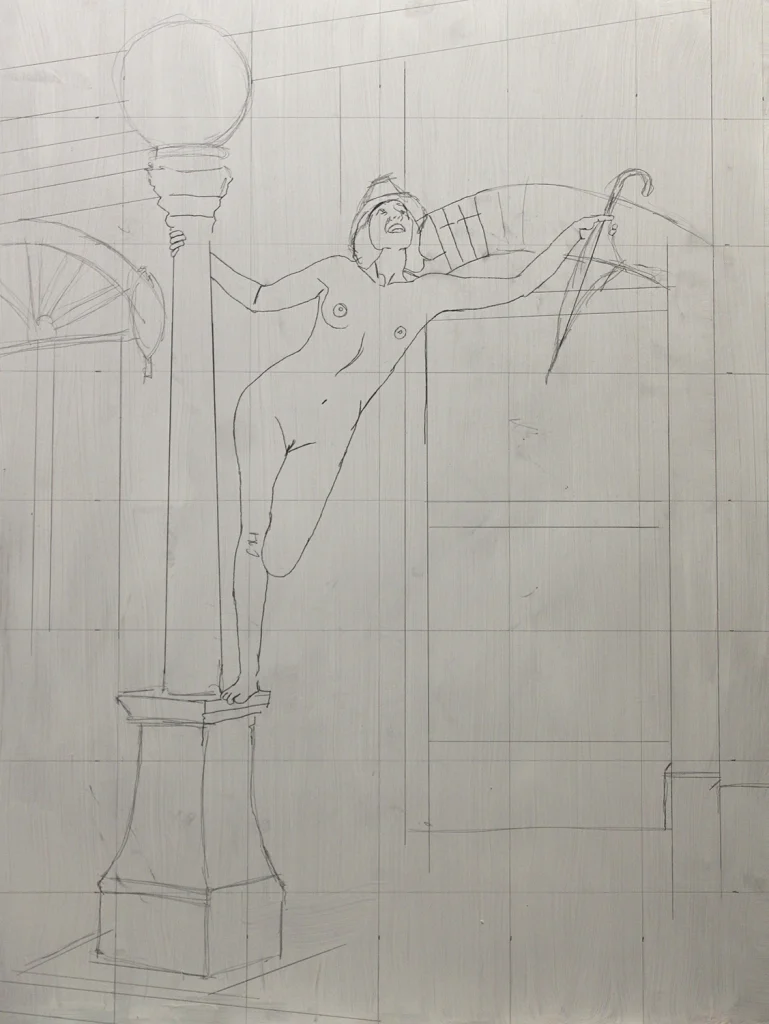 Cantando desnuda bajo la lluvia - proceso 1
